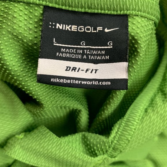 Nike Golf Polo Golf Men Casual Shirt Sz L Solid Gr - Picture 6 of 6
